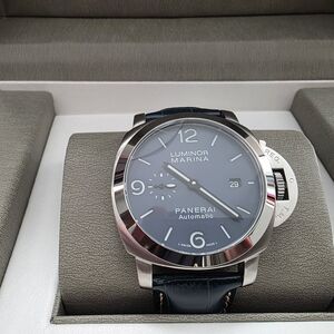 Panerai Luminor Marina Watch - Black Dial, Silver Case